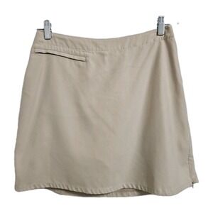 Patagonia Skort Womens 8 Tan Beige Side Zip Active Hiking Outdoor Mini Skirt